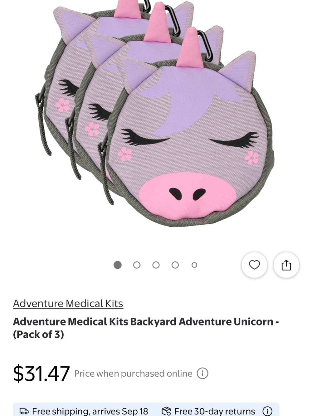 Kids Unicorn Pouch - Pink & Purple (Pack of 3)